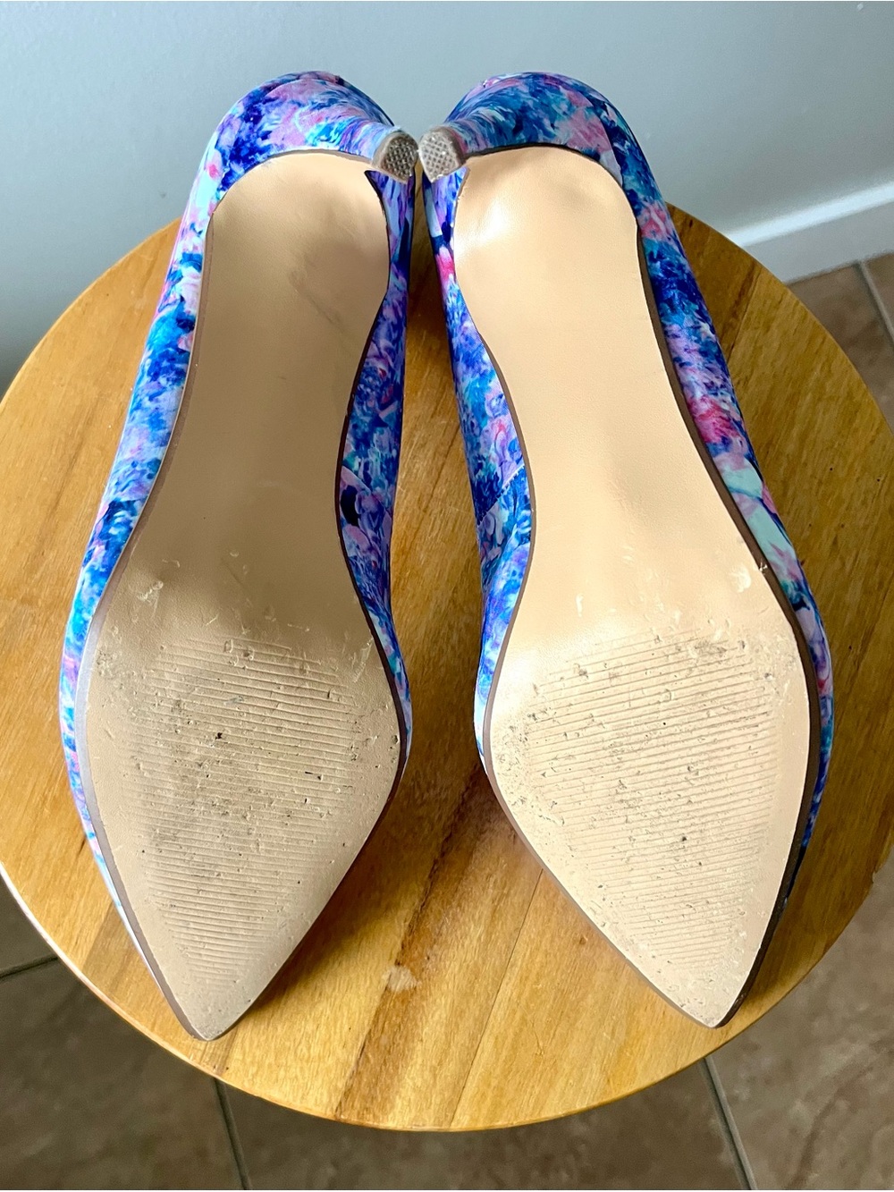Sears Floral Pink and Purple Pointed-Toe High Heels Size 8 - Going Out Y2K Party - Picture 10 of 10